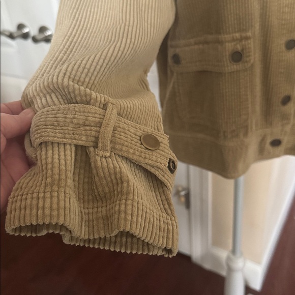 XCVI Elki Relaxed Corduroy Floral Embroidery Olive Jacket Women's Size Large NEW - Picture 5 of 13